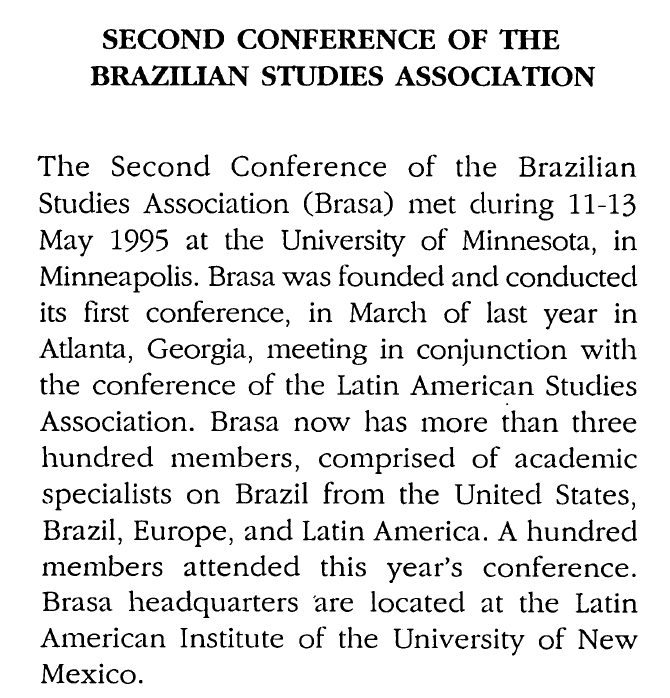BRASA II program cover